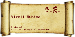 Vizeli Rubina névjegykártya